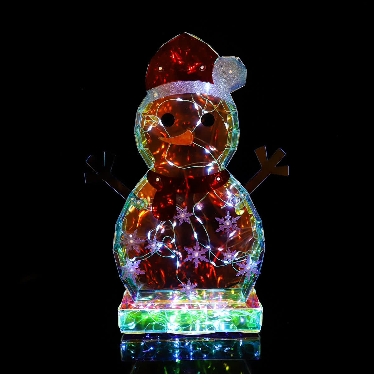 3D-Schneemann-Unendlichkeitslichter-Dekoration - image 4