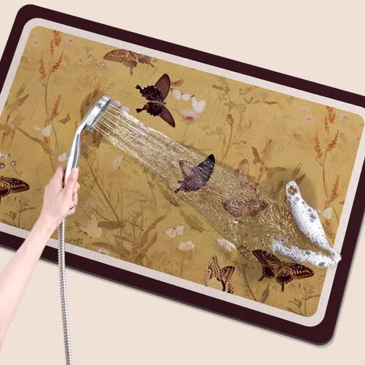 Pastoral Butterfly Diatomeenschlamm Wasserabsorbierender Teppich - image 3