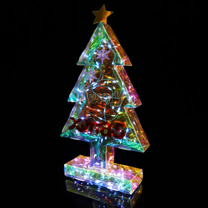 3D-Weihnachtsbaum-Dekoration mit Unendlichkeitslichtern - image 3