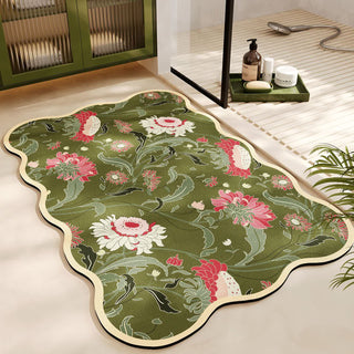 Diatom Mud Anti-Rutsch-Badematte mit Blumenmuster - A - 60cm x 90cm - image 1