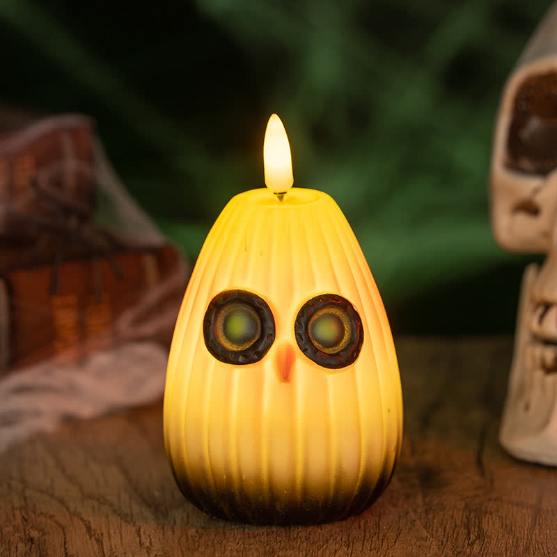 Halloween Eulen-Nachtlicht-Dekoration - B - 2 STÜCKE - 7.2 cm x 7.2 cm x 9.7 cm - image 7