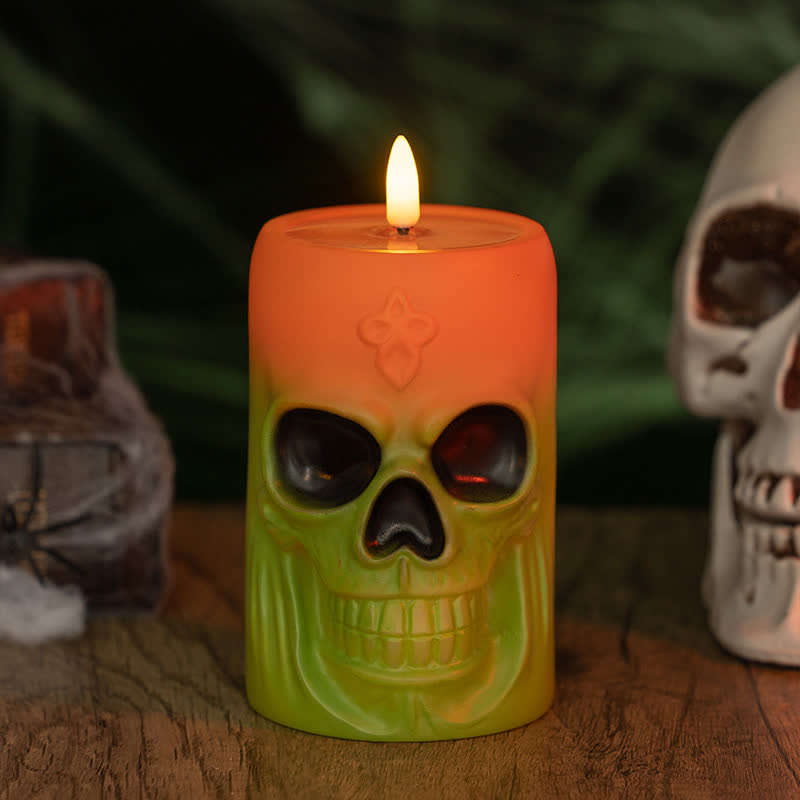 Halloween Totenkopf Nachtlicht Dekoration - C - 1 Stück - 8.1 cm x 8.1 cm x 12.8 cm - image 7