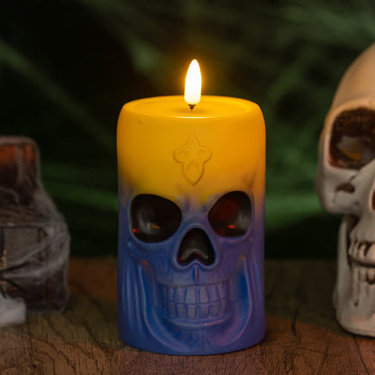 Halloween Totenkopf Nachtlicht Dekoration - D - 1 Stück - 8.1 cm x 8.1 cm x 12.8 cm - image 8