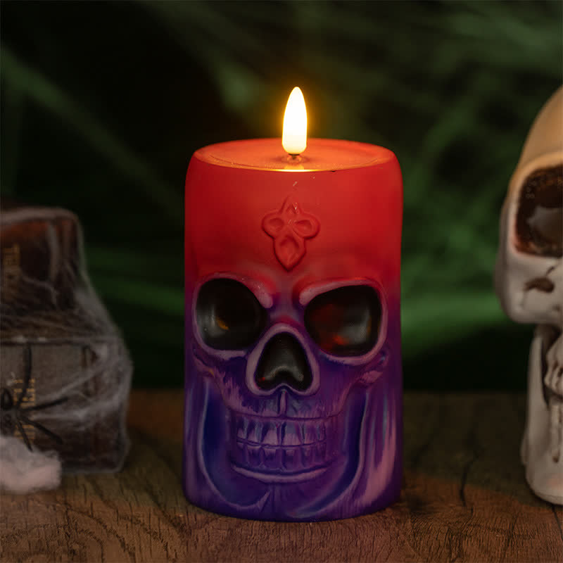 Halloween Totenkopf Nachtlicht Dekoration - E - 1 Stück - 8.1 cm x 8.1 cm x 12.8 cm - image 9