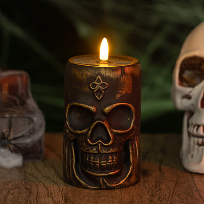 Halloween Totenkopf Nachtlicht Dekoration - B - 1 Stück - 8.1 cm x 8.1 cm x 12.8 cm - image 6