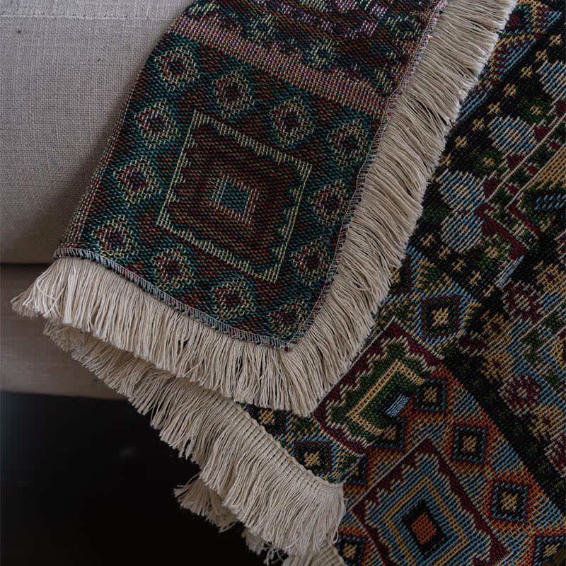 Sofadecke mit geometrischem Karomuster - image 6