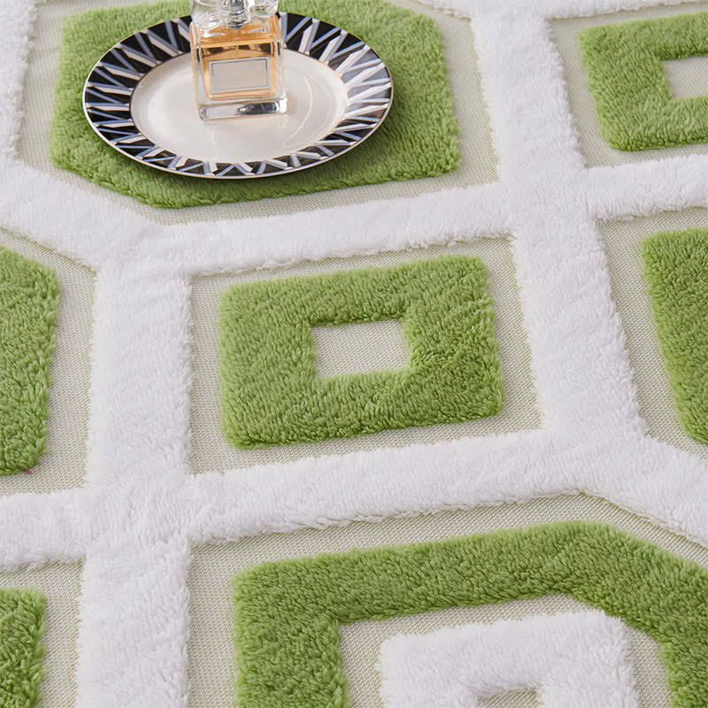Jacquard-Sherpadecke mit geometrischem Muster - image 7