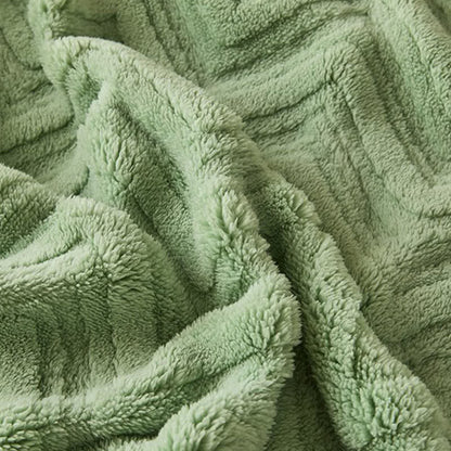 Moderne warme Jacquarddecke mit Chevron-Muster - image 11