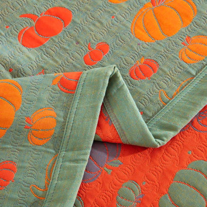 Tagesdecke aus Bio-Baumwolle „Kürbis“ - image 9