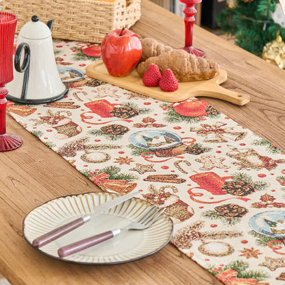 Jacquard-Tischläufer mit weihnachtlichem Kristallkugel-Motiv - image 4