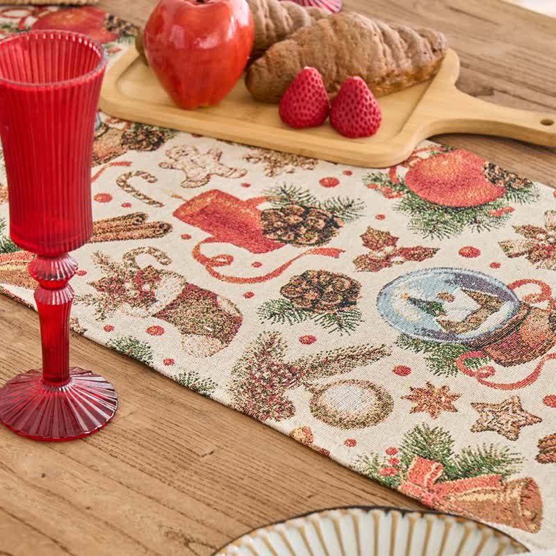 Jacquard-Tischläufer mit weihnachtlichem Kristallkugel-Motiv - image 6