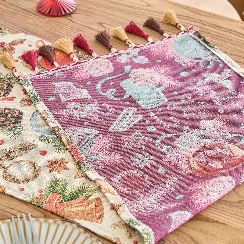 Jacquard-Tischläufer mit weihnachtlichem Kristallkugel-Motiv - image 8