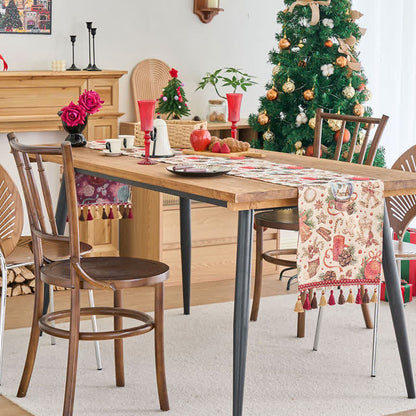 Jacquard-Tischläufer mit weihnachtlichem Kristallkugel-Motiv - image 3
