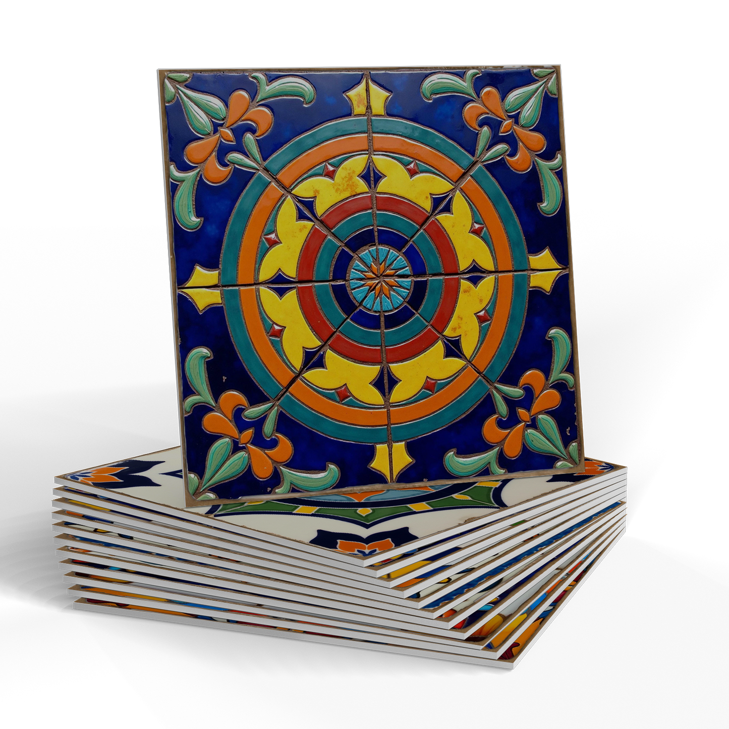 Bunte Talavera-Fliesen-Wandaufkleber aus PET-Schaum - image 8