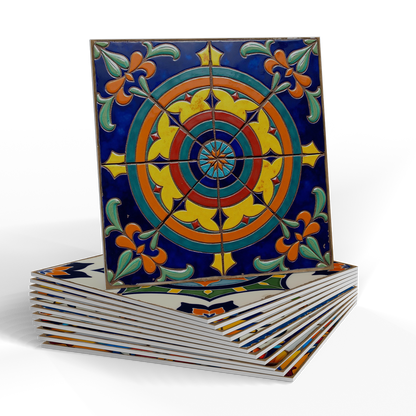 Bunte Talavera-Fliesen-Wandaufkleber aus PET-Schaum - image 8