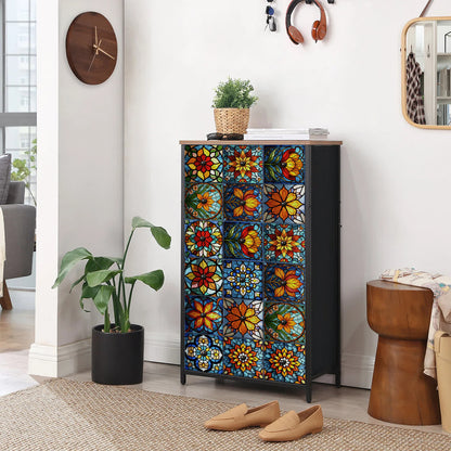 Wandaufkleber aus PET-Schaumfliesen im Boho-Stil mit Blumenmuster - image 5