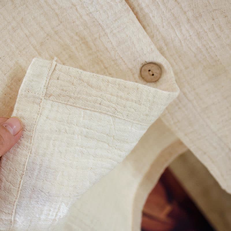 Passende minimalistische Pyjama-Schlafanzüge aus Baumwollleinen - image 9