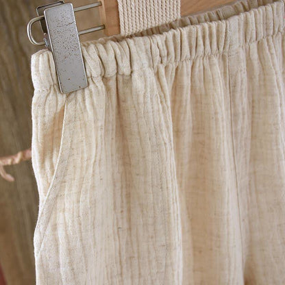 Passende minimalistische Pyjama-Schlafanzüge aus Baumwollleinen - image 13