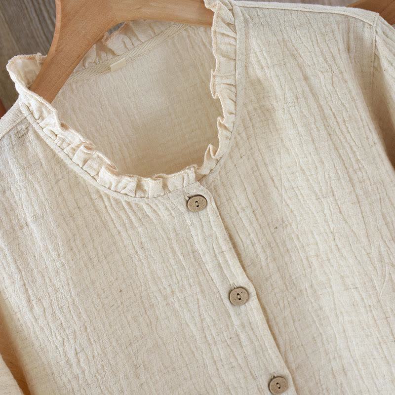 Passende minimalistische Pyjama-Schlafanzüge aus Baumwollleinen - image 6