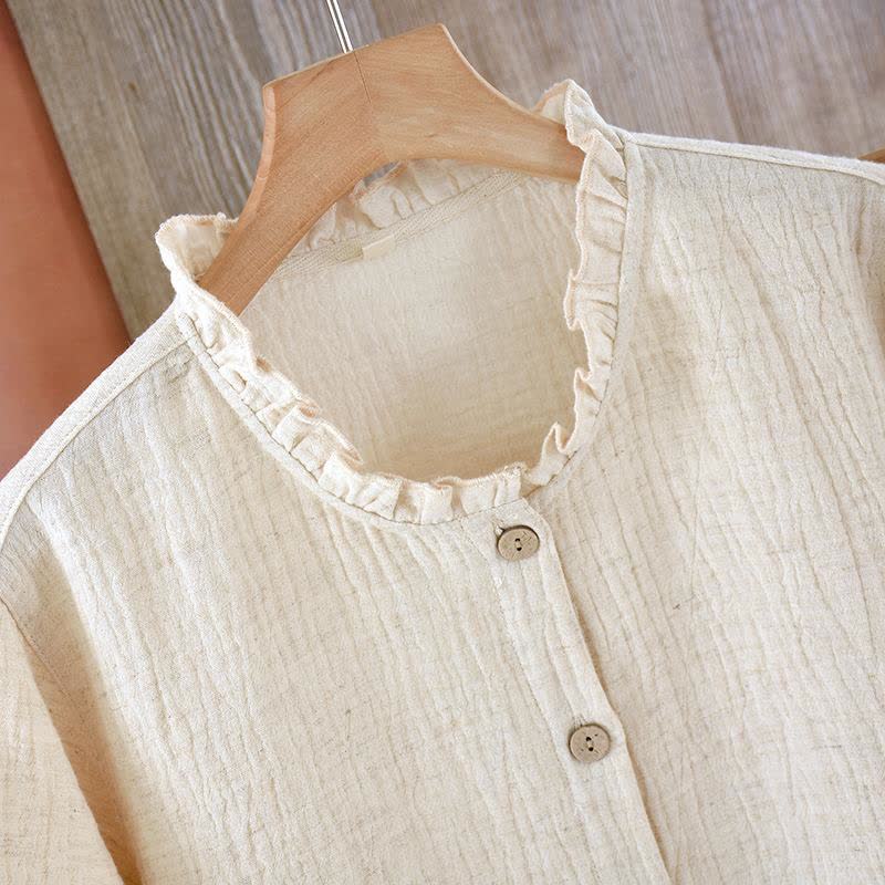 Passende minimalistische Pyjama-Schlafanzüge aus Baumwollleinen - image 7