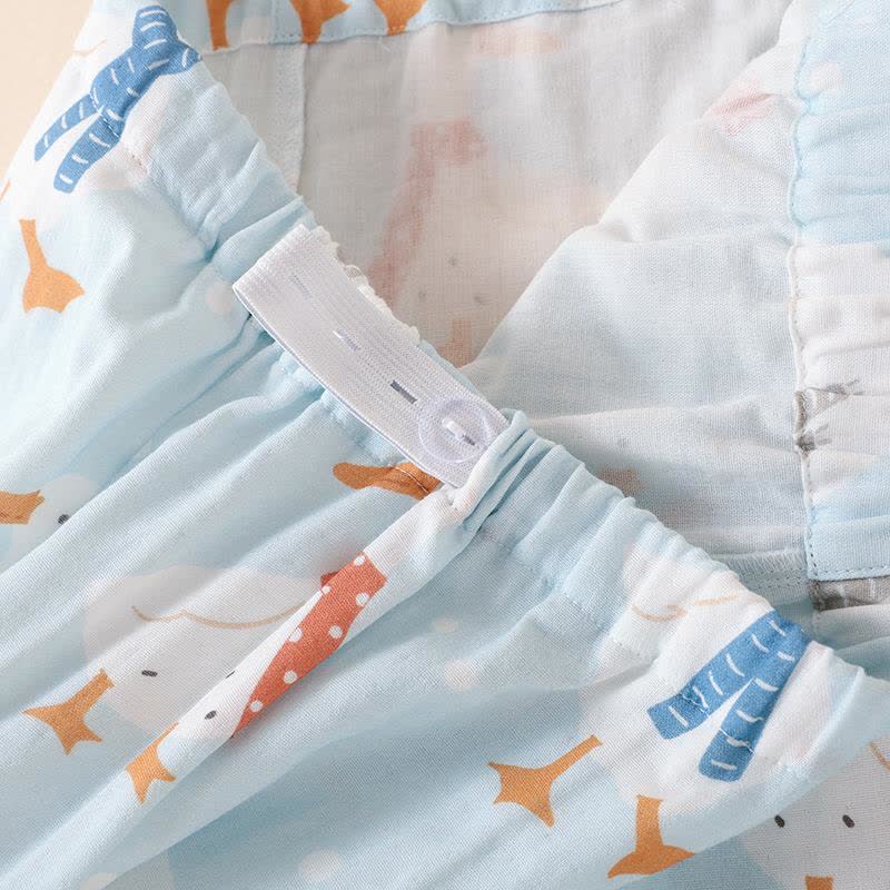 Baumwollgaze-Kimono-Pyjama mit Cartoon-Gans - image 13