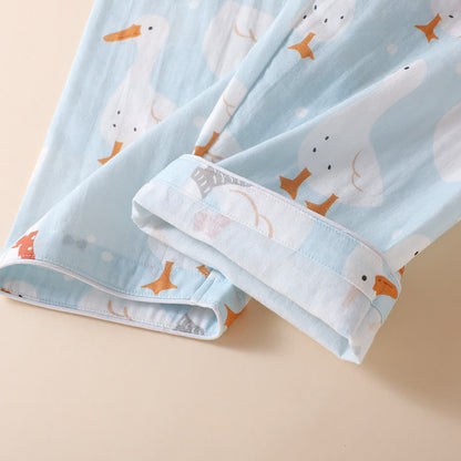 Baumwollgaze-Kimono-Pyjama mit Cartoon-Gans - image 12