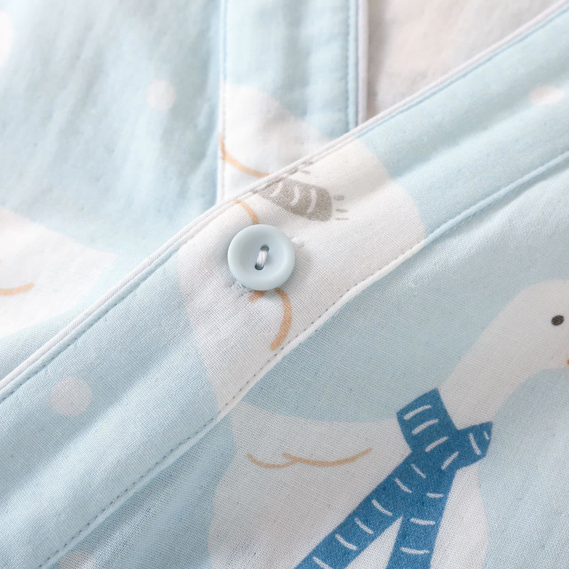 Baumwollgaze-Kimono-Pyjama mit Cartoon-Gans - image 5