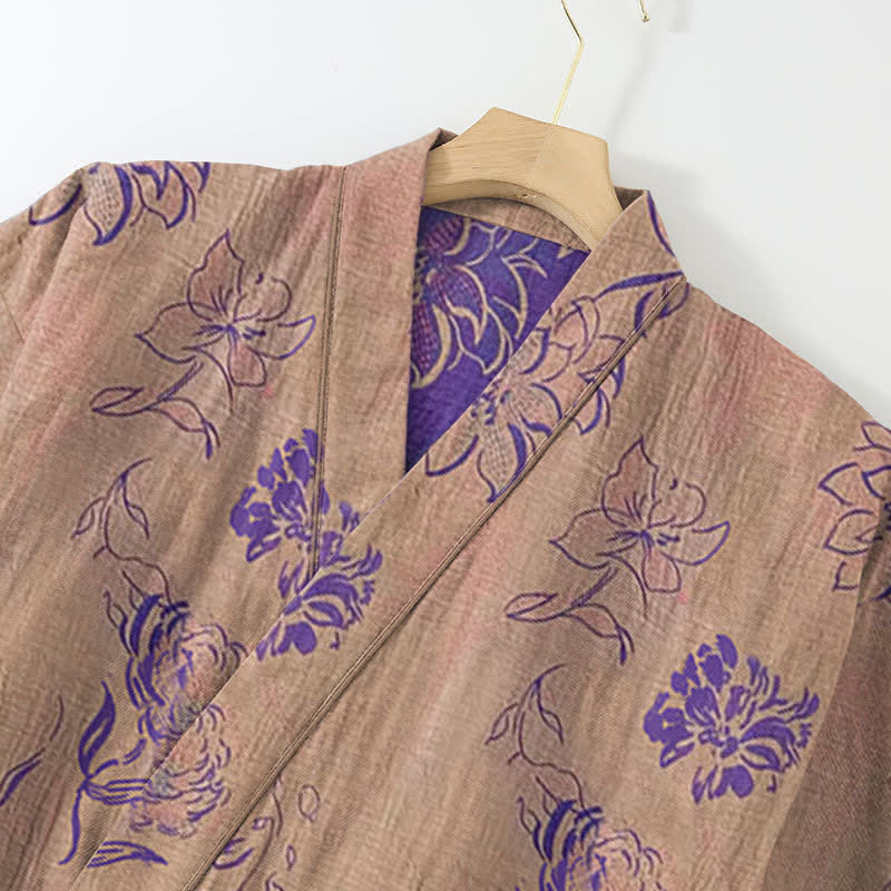 Peony – Loungewear-Set aus Baumwollgaze-Kimono - image 5