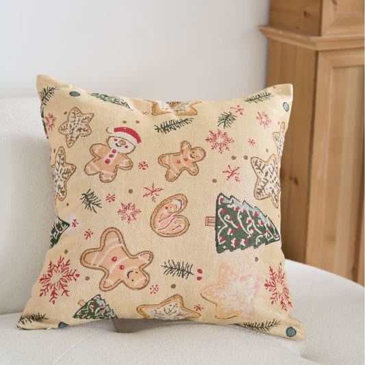 Weihnachts-Lebkuchenmann-Jacquard-Überwurfkissen - 60cm x 60cm - image 0