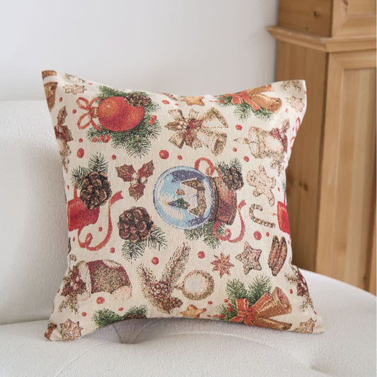 Weihnachts-Kristallkugel-Jacquard-Wurfkissen - 60cm x 60cm - image 0
