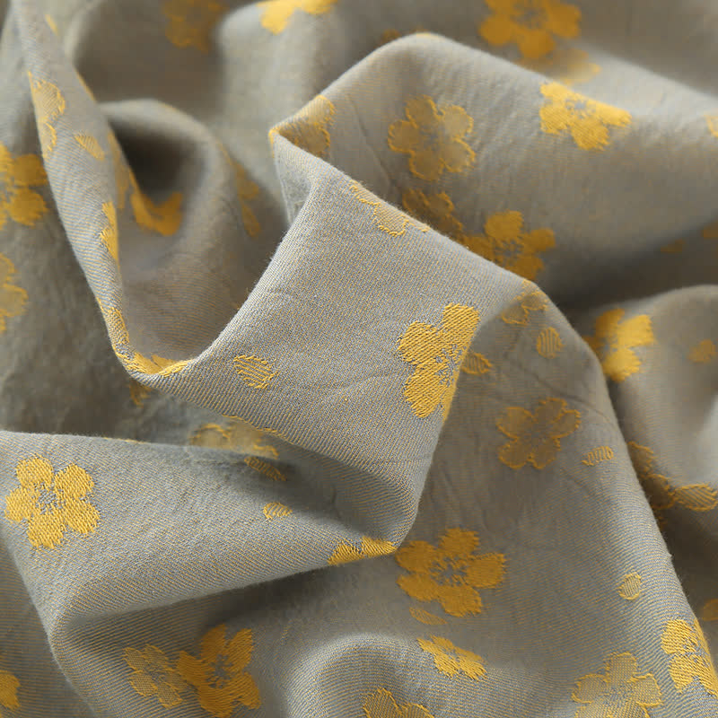 Pyjama aus Baumwollgaze mit orientalischen Blumen und Jacquardmuster - image 2