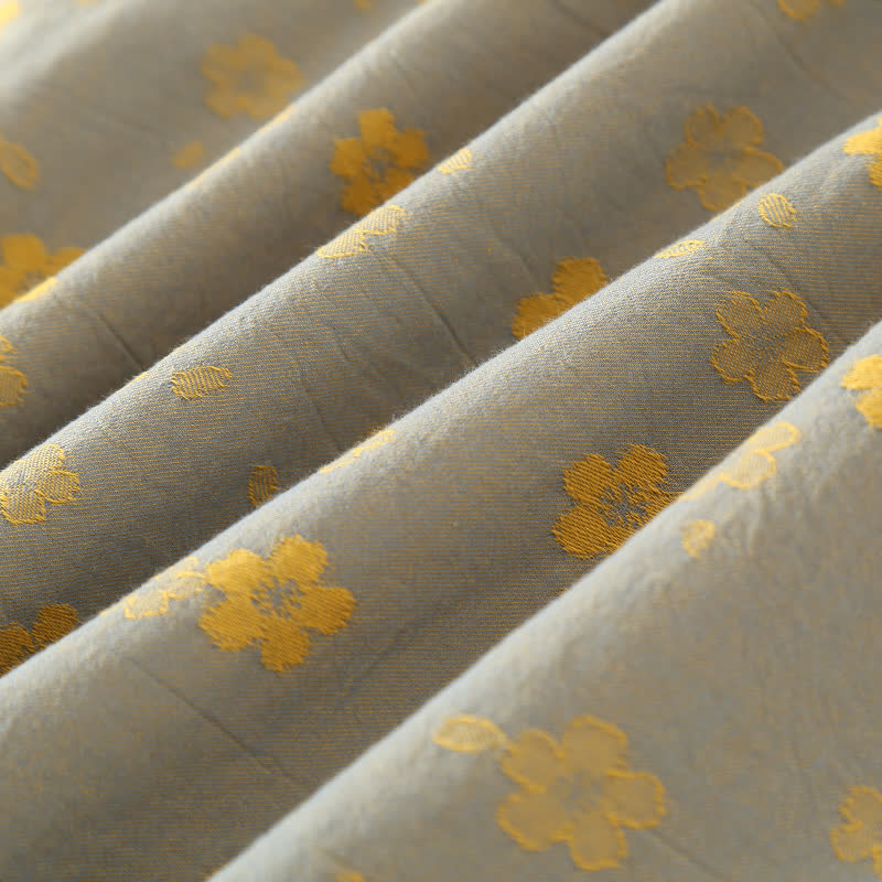 Pyjama aus Baumwollgaze mit orientalischen Blumen und Jacquardmuster - image 1