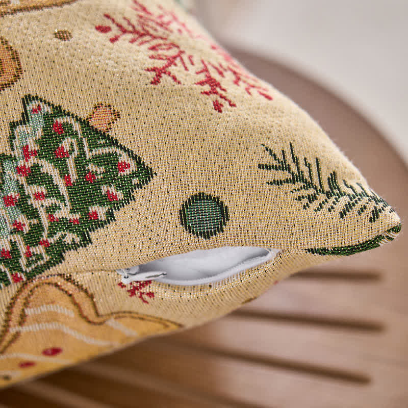 Weihnachts-Lebkuchenmann-Jacquard-Überwurfkissen - image 2