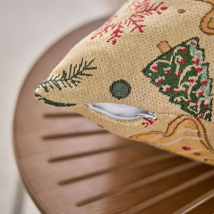 Weihnachts-Lebkuchenmann-Jacquard-Überwurfkissen - image 1