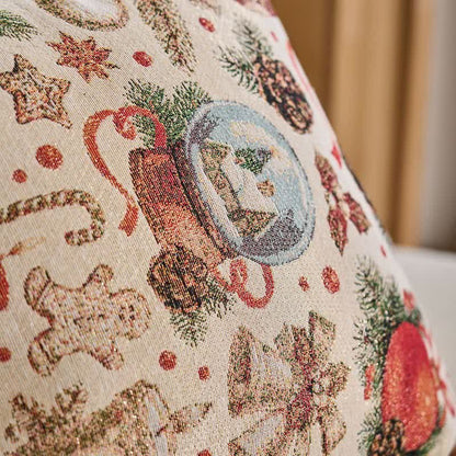 Weihnachts-Kristallkugel-Jacquard-Wurfkissen - image 3