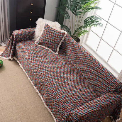 Bunte geometrische Knoten-Sofa-Überwurfdecke - image 3