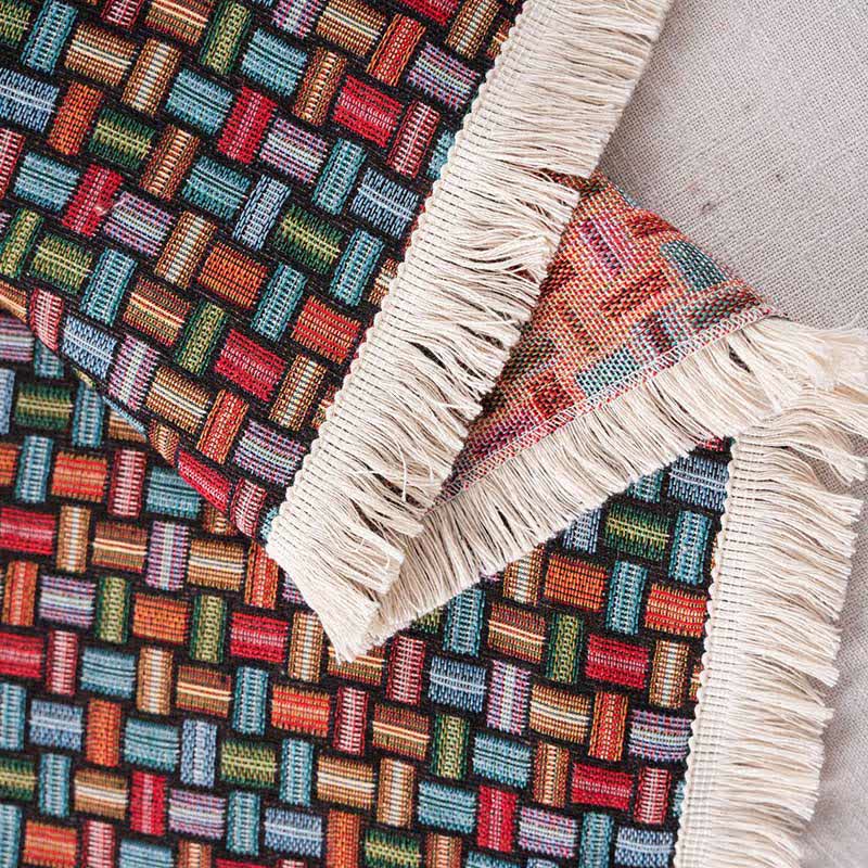 Bunte geometrische Knoten-Sofa-Überwurfdecke - image 6
