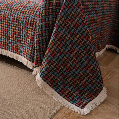 Bunte geometrische Knoten-Sofa-Überwurfdecke - image 4