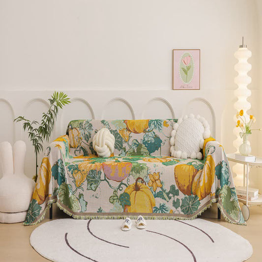 Kürbis-Sofadecke zum Ernten - 180cm x 340cm - image 0