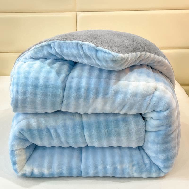 Flauschige, warme Sherpa-Decken mit Farbverlauf - Blau - 220cm x 240cm - image 8