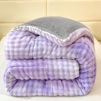 Flauschige, warme Sherpa-Decken mit Farbverlauf - Lila - 220cm x 240cm - image 16