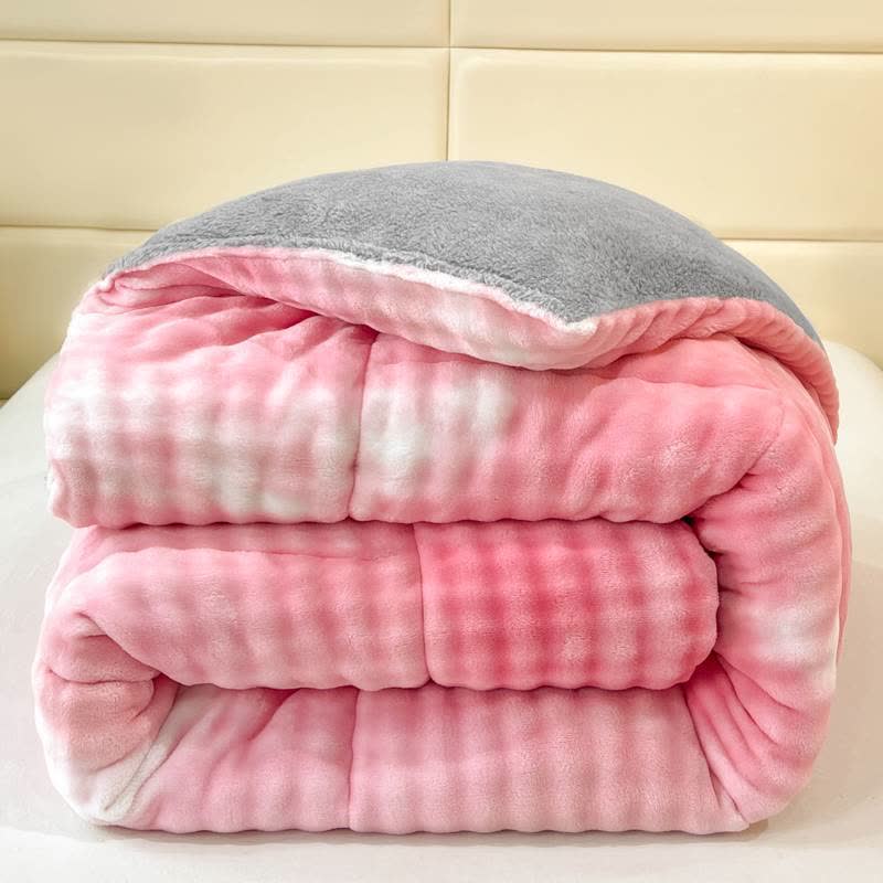 Flauschige, warme Sherpa-Decken mit Farbverlauf - Rosa - 220cm x 240cm - image 4