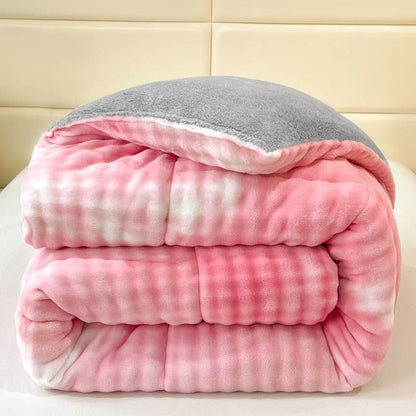 Flauschige, warme Sherpa-Decken mit Farbverlauf - Rosa - 220cm x 240cm - image 4