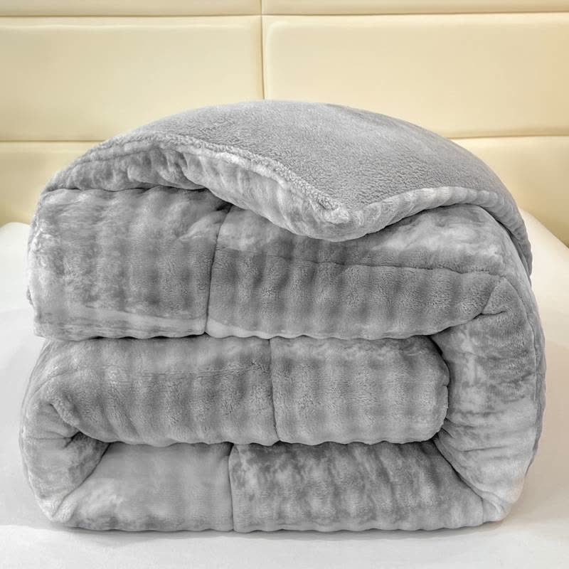 Flauschige, warme Sherpa-Decken mit Farbverlauf - Grau - 220cm x 240cm - image 6