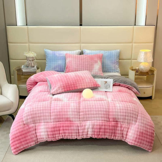 Flauschige, warme Sherpa-Decken mit Farbverlauf - image 0