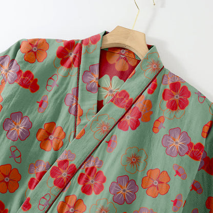Plum Blossom Baumwoll-Kimono-Loungewear-Set - image 5