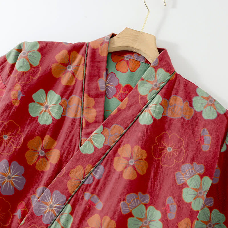 Plum Blossom Baumwoll-Kimono-Loungewear-Set - image 2