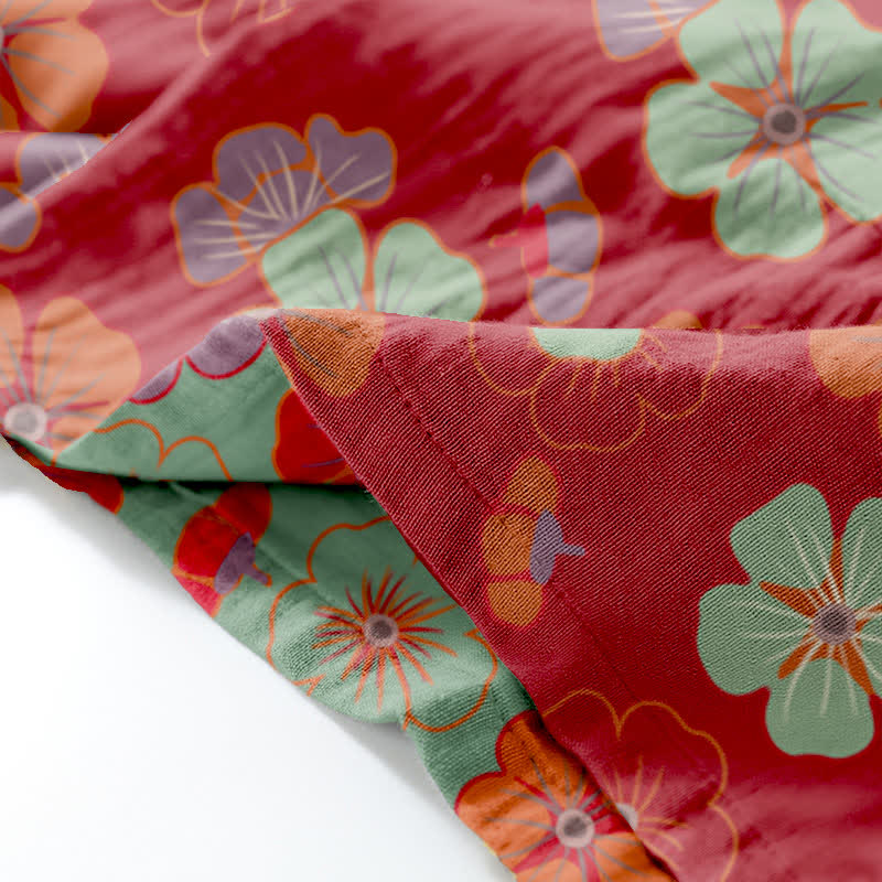 Plum Blossom Baumwoll-Kimono-Loungewear-Set - image 3