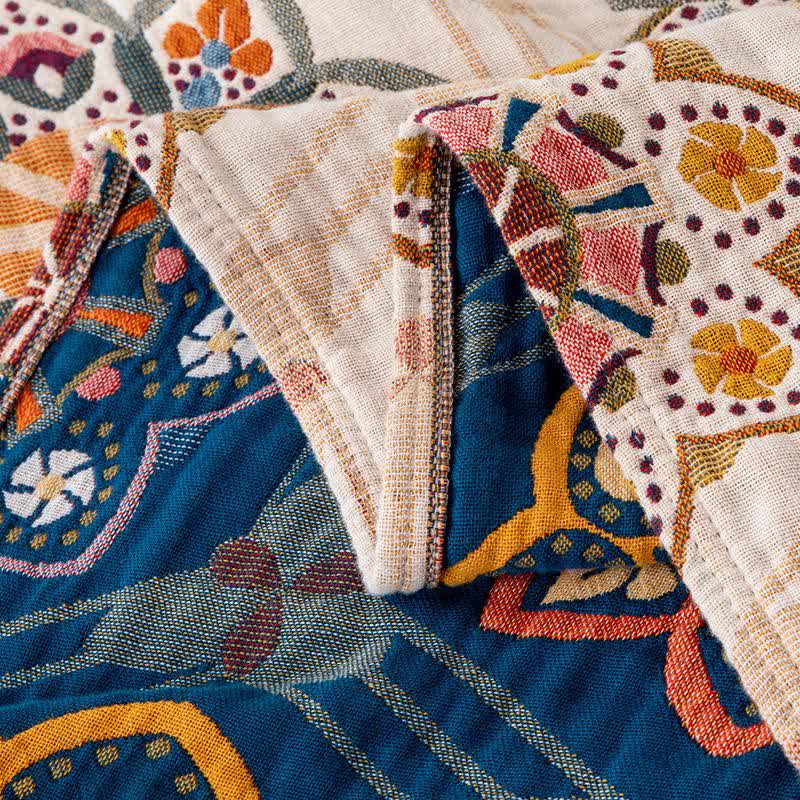 Baumwollsteppdecke mit ethnischen Blumen in Sternform - image 6
