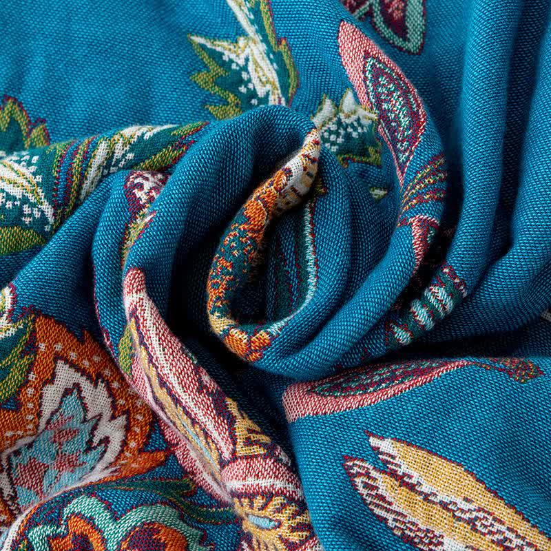 Quilt mit Quasten aus Baumwollgaze mit fliegendem Vogel - image 10